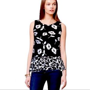 Anthropologie Postmark Sleeveless Floral Blouse